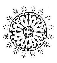 Tsongkhapa gele boekje eindsymbool